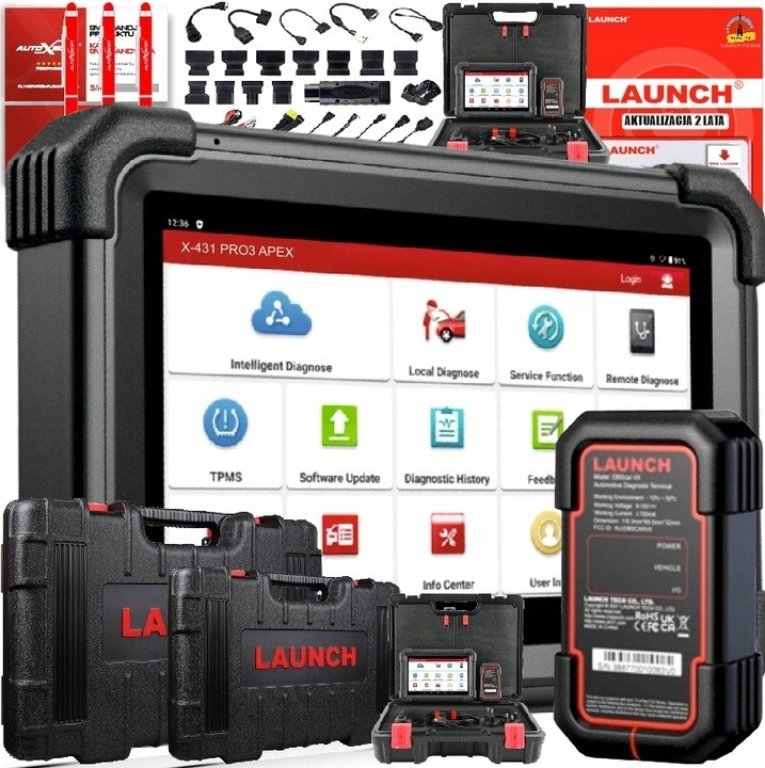 LAUNCH X431 PRO3 APEX+HD3 OSOBOWE+ TRUCK CIĘŻAROWE MASZYNY ROLNICZE 1