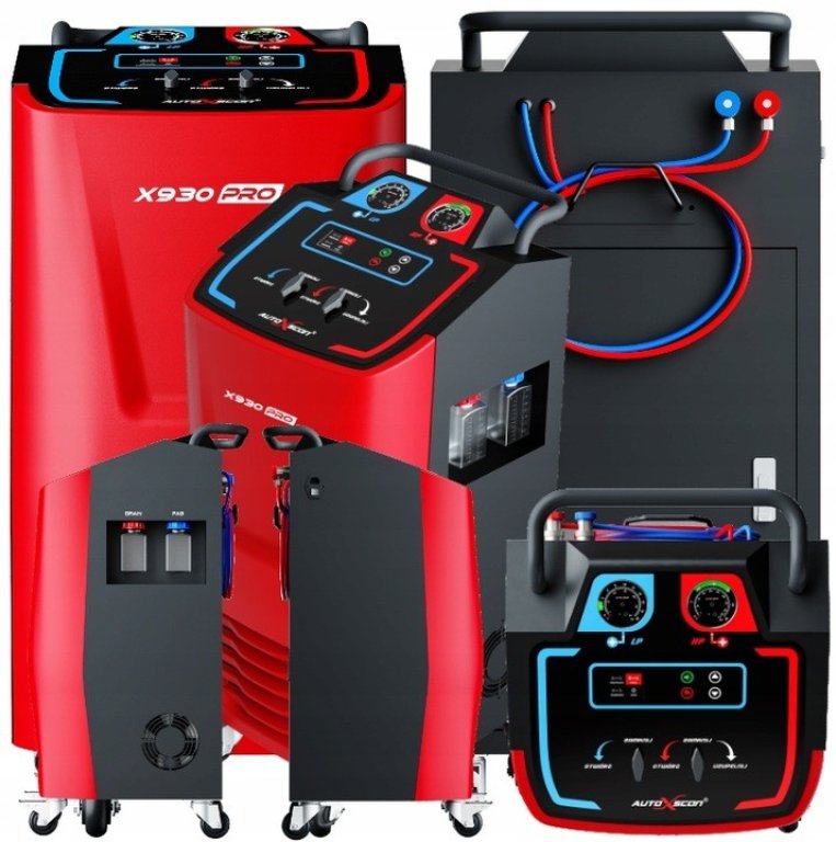 Stacja-obslugi-klimatyzacji-AutoXscan-X930PRO-klima-r134a-1234yf-Wydajnosc-pompy-prozniowej-120-l-min
