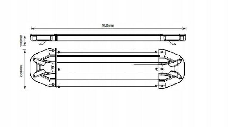 Belka-ostrzegawcza-22-LED-66W-pomoc-drogowa-PRESKO-JU-LTF-50L-Zawiera-baterie-nie