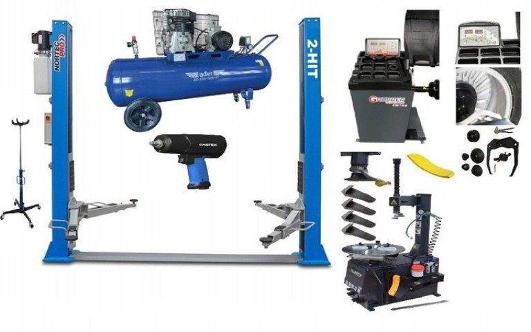 PODNOSNIK-DWUKOLUMNOWY-NORTEC-4T-WYWAZARKA-MONTAZOWNICA-KOMPRESOR-KLUCZ